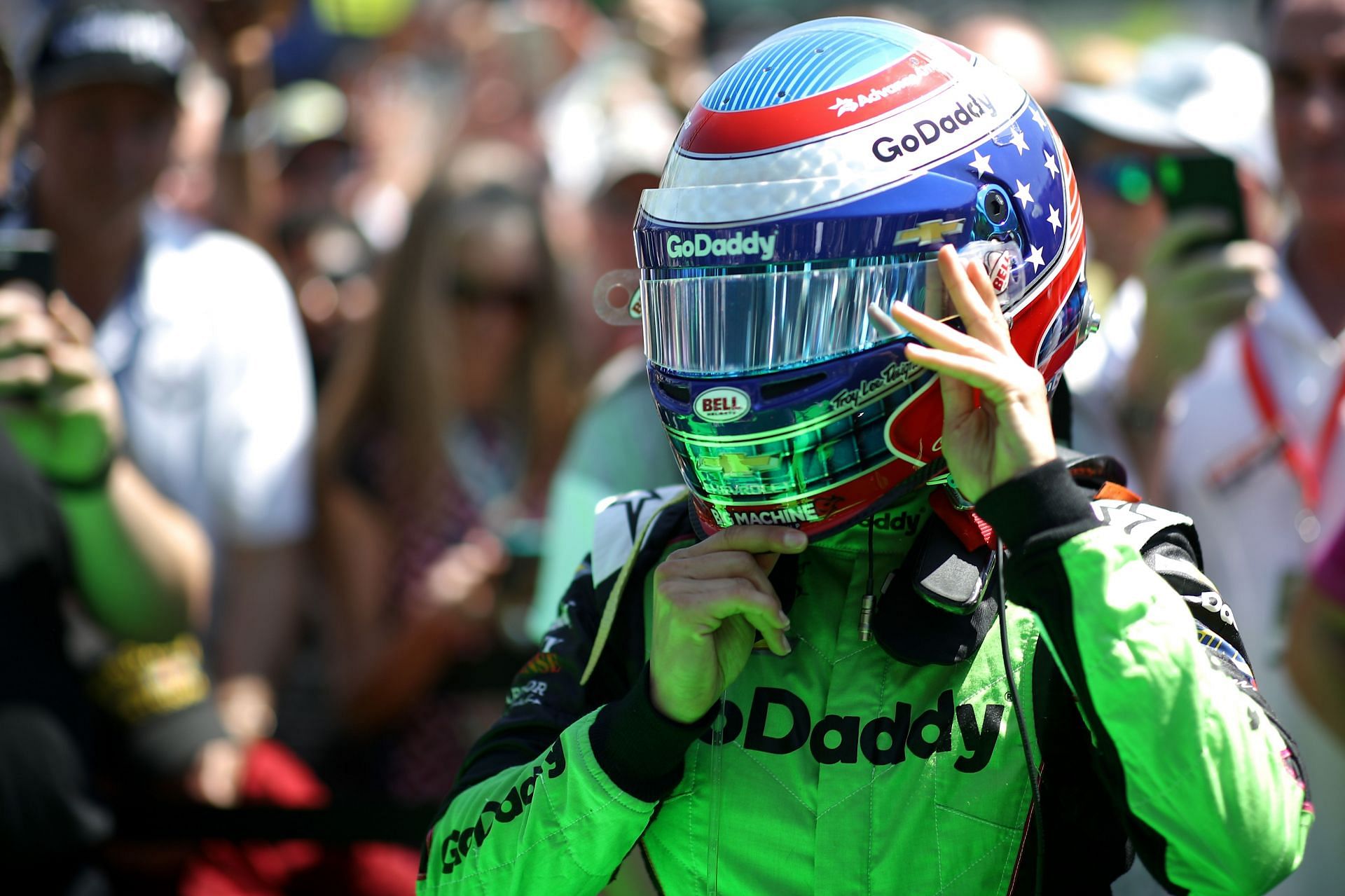 Danica Patrick at the 102nd Running of the Indianapolis 500 in 2018 - Source: Getty